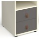 Cairo Straight Desk with Brass Leg and Integrated Drawers